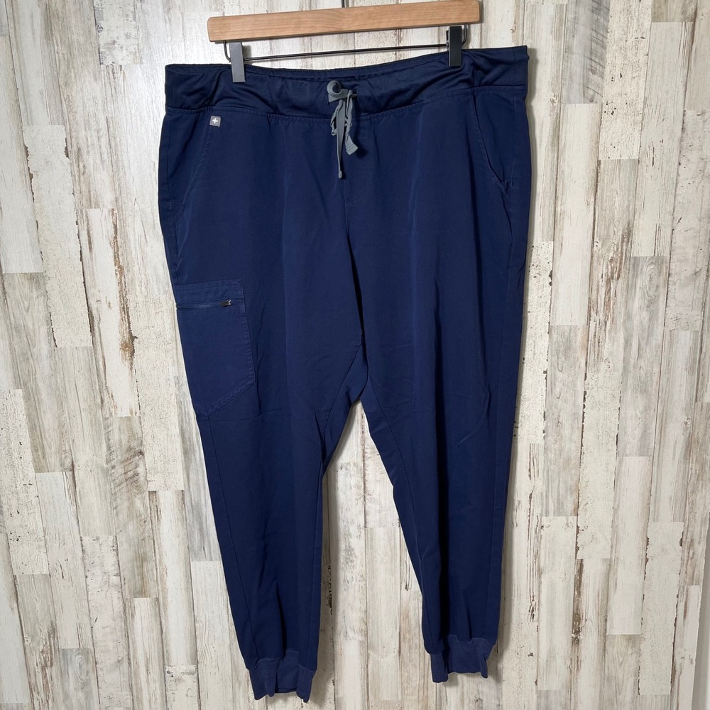 Figs Zamora Navy Blue Jogger Scrub Pants Womens Size XXL‎